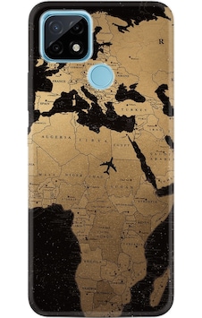 Realme C25S Kılıf Desenli Map Planet 1656 Realme C25S Kılıf Desenli Map Planet 1656