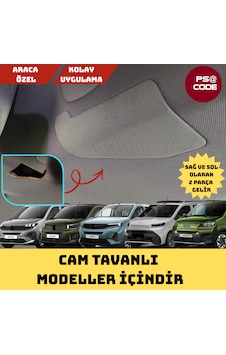 Peugeot Rifter- Citroen Berlingo-proace-doblo-opel Cam Tavanlı Ara Bölme Demiri Kapakları 2 Adet 1 Peugeot Rifter- Citroen Berlingo-proace-doblo-opel Cam Tavanlı Ara Bölme Demiri Kapakları 2 Adet 1