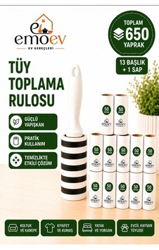 Tüy Toplayıcı Rulosu Seti 13 Başlık 650 Yaprak Kedi Köpek Tüyü Ve Toz Toplayıcı Mega Paket Tüy Toplayıcı Rulosu Seti 13 Başlık 650 Yaprak Kedi Köpek Tüyü Ve Toz Toplayıcı Mega Paket