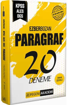 Pegem Yayınları Ezberbozan Kpss Ales Dgs Paragraf 20 Deneme Pegem Yayınları Ezberbozan Kpss Ales Dgs Paragraf 20 Deneme
