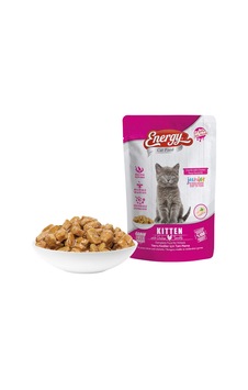 Energy Tavuklu Pouch Konserve Yavru Kedi Maması 6 x 85 G