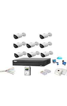 Dahua 8 Kameralı 2 Mp Starlight İp Güvenlik Kamera Seti Dahua 8 Kameralı 2 Mp Starlight İp Güvenlik Kamera Seti
