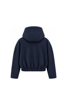 Laluvia Lacivert Kapüşonlu Fermuarlı Sweatshirt - 1226 Laluvia Lacivert Kapüşonlu Fermuarlı Sweatshirt - 1226