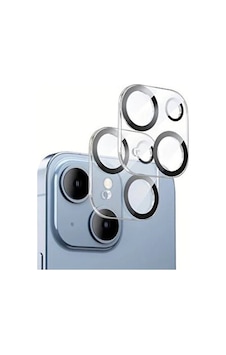 Nettech Apple Uyumlu iPhone 15 Şeffaf Çerçeveli Seri Kamera Cam Nettech Apple Uyumlu iPhone 15 Şeffaf Çerçeveli Seri Kamera Cam