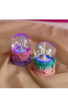 Mini Boy Işıklı Unicorn Kar Küresi