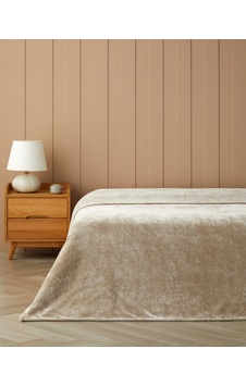 Vena Supersoft Çift Kişilik Battaniye 200x220 Cm Bej