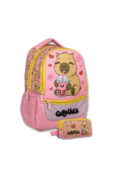 Pembe - Sarı Kız Çocuk Mutlu Capybara Baskılı İlkokul Çantası Ve Kalemlik Seti - Setcpb6206c Diğer Pembe - Sarı Kız Çocuk Mutlu Capybara Baskılı İlkokul Çantası Ve Kalemlik Seti - Setcpb6206c Diğer