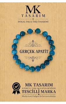 Mk Tasarım Gerçek Apatit Taşı Bileklik Mkt49005 Çok Renkli Mk Tasarım Gerçek Apatit Taşı Bileklik Mkt49005 Çok Renkli