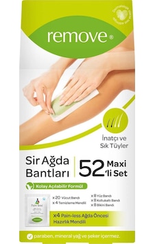 Remove İnatçı ve Sık Tüyler İçin Sir Ağda Bandı 52'li Remove İnatçı ve Sık Tüyler İçin Sir Ağda Bandı 52'li