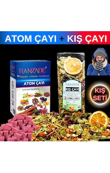 Hanzade Bitkisel Kış Çayı 200 G + Atom Çayı 150 G