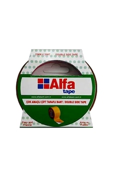 Alfa Çift Taraflı Bant 24mmx20mt - 2 Adet Alfa Çift Taraflı Bant 24mmx20mt - 2 Adet