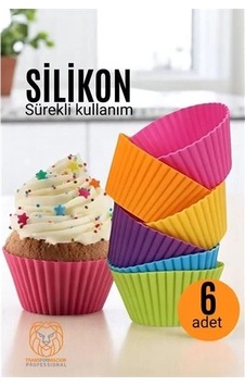 Mey Najmaddin Silikon Muffin Kalıbı - Sürekli Kullanım Muffin Kek Kalıbı 6 Adet 721702 Najmaddin Renkli Mey Najmaddin Silikon Muffin Kalıbı - Sürekli Kullanım Muffin Kek Kalıbı 6 Adet 721702 Najmaddin Renkli