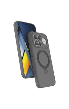 Xiaomi Poco F8 Ultra Kılıf Magsafe Şarj Özellikli Standlı Sensitive Touch Samara Kapak Titanyum-gri Xiaomi Poco F8 Ultra Kılıf Magsafe Şarj Özellikli Standlı Sensitive Touch Samara Kapak Titanyum-gri