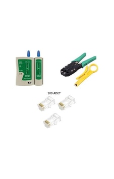 Network Set Rj45+Kablo Tester+Rj45 Sıkma Pensesi+Kablo Soyu