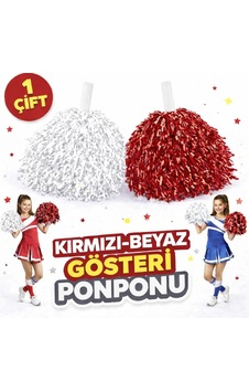 1 Çift 2 Adet Kırmızı-beyaz Renk 23 Nisan 19 Mayıs 29 Ekim Okul Gösteri Ponponları Ekstra Dolgun 1 Çift 2 Adet Kırmızı-beyaz Renk 23 Nisan 19 Mayıs 29 Ekim Okul Gösteri Ponponları Ekstra Dolgun