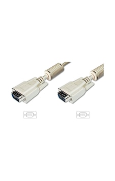 Assmann Digitus AK-310103-150-E 15 Mt VGA to VGA Erkek-Erkek AWG28 3Coax/7C Bej Görüntü Kablosu Assmann Digitus AK-310103-150-E 15 Mt VGA to VGA Erkek-Erkek AWG28 3Coax/7C Bej Görüntü Kablosu
