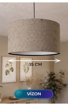Vizon Kumaş Başlıklı Sarkıt Avize 35 Cm Çokrenkli Vizon Kumaş Başlıklı Sarkıt Avize 35 Cm Çokrenkli