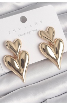 Mey İthalat Pirinç Gold Renk Sallantı Kalp Model Kadın Küpe çok renkli Mey İthalat Pirinç Gold Renk Sallantı Kalp Model Kadın Küpe çok renkli
