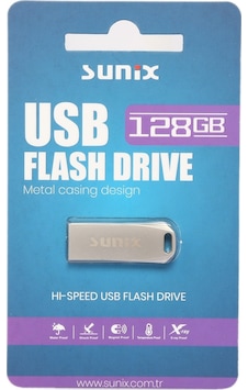 Sunix 128GB Metal Flash Bellek Sunix 128GB Metal Flash Bellek