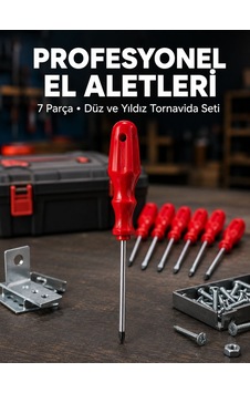Profesyonel 7 Parça Tornavida Seti Ergonomik Saplı El Aleti 80366037 Profesyonel 7 Parça Tornavida Seti Ergonomik Saplı El Aleti 80366037