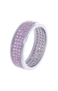 Nagiss 3 Sıra Tamtur Pembe Zirkon Taşlı 925 Ayar Gümüş Kadın Yüzük Nagiss 3 Sıra Tamtur Pembe Zirkon Taşlı 925 Ayar Gümüş Kadın Yüzük