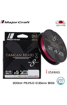 Major Craft Dangan Braid X 8X Ip Misina Pe 5.0 0.35Mm 80Lb/36.3Kg Major Craft Dangan Braid X 8X Ip Misina Pe 5.0 0.35Mm 80Lb/36.3Kg