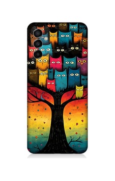 Samsung Galaxy M23 Uyumlu Silikon Kılıf Ağaçtaki Kediler Ve Baykuş Samsung Galaxy M23 Uyumlu Silikon Kılıf Ağaçtaki Kediler Ve Baykuş