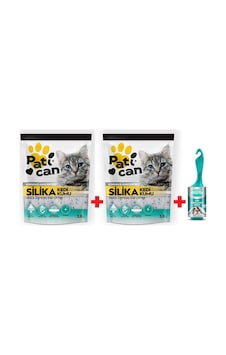 Patican Silika Kristal Kedi Kumu 2 x 3800 ML + Smarter Tüy Toplayıcı Patican Silika Kristal Kedi Kumu 2 x 3800 ML + Smarter Tüy Toplayıcı