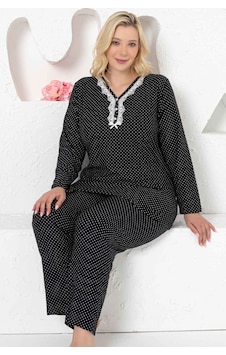 Alimer Kadın Siyah Süet Büyük Beden Pijama Takımı Edy2750ukb-s Siyah Alimer Kadın Siyah Süet Büyük Beden Pijama Takımı Edy2750ukb-s Siyah