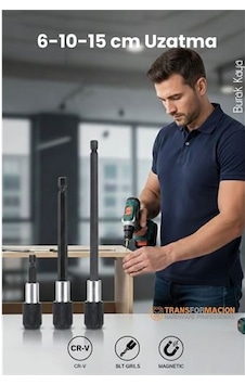 6-10-15 Cm 3'lü Manyetik Uzatma Bits Adaptör Seti Ulaşılmaz Alanlar Ve Hassas Vidalama İçin 6-10-15 Cm 3'lü Manyetik Uzatma Bits Adaptör Seti Ulaşılmaz Alanlar Ve Hassas Vidalama İçin