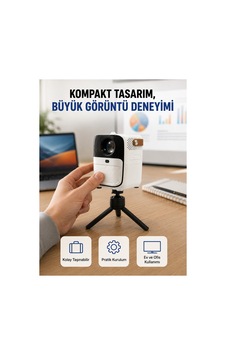 Astraltech Android Sistemli Mini Projektör Uygulama Destekli Akıllı Kullanım Yeni Nesil