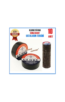 Globe İzole Bant Siyah 10 Adet