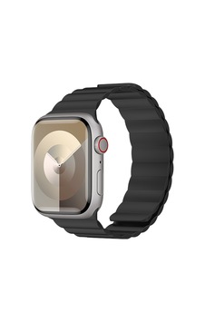 Watch 10 42mm Benks Magnetik Tak Çıkar Silikon Strap Kayış Siyah Watch 10 42mm Benks Magnetik Tak Çıkar Silikon Strap Kayış Siyah