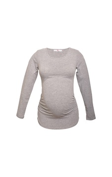 Luvmabelly 2301-2309 Pamuklu Uzun Kollu Hamile T-shirt Gri Luvmabelly 2301-2309 Pamuklu Uzun Kollu Hamile T-shirt Gri