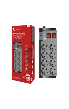 Fulltech FTR-08 8'li Termal Akım Korumalı Priz