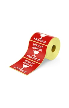 Dikkat Kırılır Etiketi 10X10 - 250 Etiket Dikkat Kırılır Etiketi 10X10 - 250 Etiket