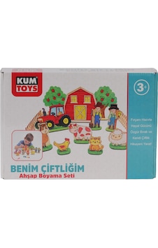 Km5898 Kumtoys Benim Çiftliğim Ahşap Boyama Seti