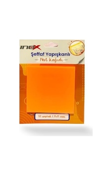 İnox Şeffaf Yapışkanlı Not Kağıdı 75x75 Turuncu 50'li İnox Şeffaf Yapışkanlı Not Kağıdı 75x75 Turuncu 50'li