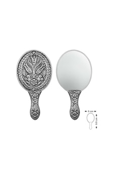 Gümüş Lale Motifli El Aynası Renkli 72440188 Gümüş Lale Motifli El Aynası Renkli 72440188