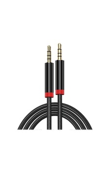 Lexroo Örgü Tasarımlı Aux Audio Kablo 3.5mm 3m - Siyah