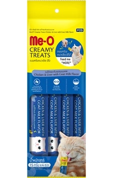 Me-O Creamy Tavuk & Ciğer & Keçi Sütlü Yetişkin Kedi Ödülü 4 x 15 G Me-O Creamy Tavuk & Ciğer & Keçi Sütlü Yetişkin Kedi Ödülü 4 x 15 G