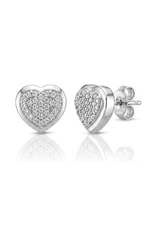 0.26 Ct Kalpli Pırlanta Küpe Beyaz 0.26 Ct Kalpli Pırlanta Küpe Beyaz