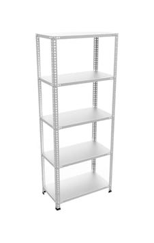Rafburada 5 Katlı 43x75-250 Cm Galvaniz Çelik Raf. Depo, Kiler, Dosya Rafı -0.70 Mm Çok Renkli