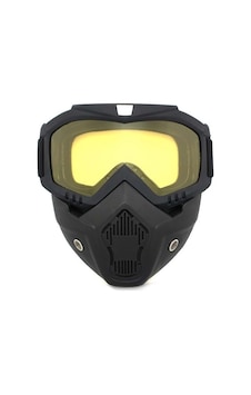 Prosev Motosiklet Kask Maskesi Ve Gözlüğü Mkm Sarı Prosev Motosiklet Kask Maskesi Ve Gözlüğü Mkm Sarı
