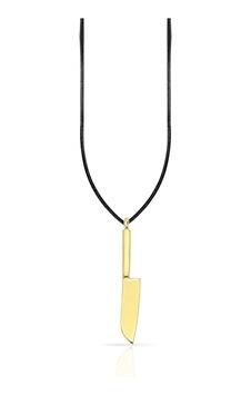 Oya Silver Şef Bıçak Tasarımlı 24k Altın Kaplama Gümüş Kolye Ucu 4.5x0.5cm Oyot397 Oya Silver Şef Bıçak Tasarımlı 24k Altın Kaplama Gümüş Kolye Ucu 4.5x0.5cm Oyot397