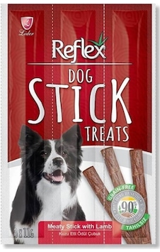 Reflex Stick Kuzu Etli Tahılsız Yetişkin Köpek Ödül Çubuğu 3 x 11 G Reflex Stick Kuzu Etli Tahılsız Yetişkin Köpek Ödül Çubuğu 3 x 11 G
