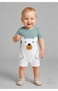 Babyden's Erkek Bebek Ayıcık Baskılı Kısa Kollu %100 Pamuk Yazlık Bebek Tulumu Yenidoğan Günlük Tulum 0-9 Ay Haki - Yeşil Babyden's Erkek Bebek Ayıcık Baskılı Kısa Kollu %100 Pamuk Yazlık Bebek Tulumu Yenidoğan Günlük Tulum 0-9 Ay Haki - Yeşil