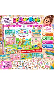 Sticker Book Play World Oyun Dünyam Aktivite Kitabı 5 Sahne 227 Sticker Çocuklar İçin Çıkartma Kitabı Sticker Book Play World Oyun Dünyam Aktivite Kitabı 5 Sahne 227 Sticker Çocuklar İçin Çıkartma Kitabı
