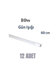 12 Adet 10 Watt 60 Cm Led Floresan Plastik Gün Işığı 12 Adet 10 Watt 60 Cm Led Floresan Plastik Gün Işığı