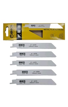 Emka 5 Adet 6 İnç 150 Mm/1.4 Mm Metal Tilki Kuyruğu Testere Ucu Emka 5 Adet 6 İnç 150 Mm/1.4 Mm Metal Tilki Kuyruğu Testere Ucu